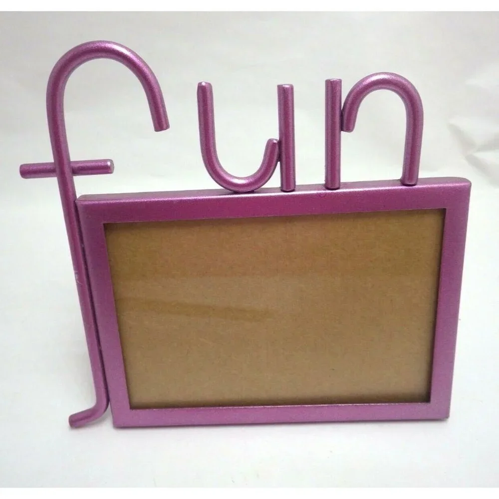 Elsa Fun Picture Frame Table Picture Metallic Pink Metal